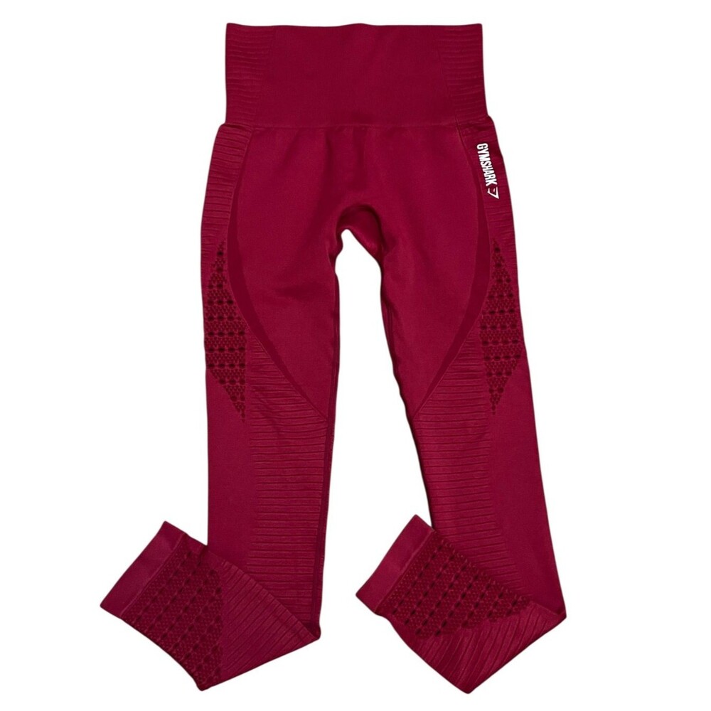 Gymshark Burgundy High-Waisted Seamless Leggings